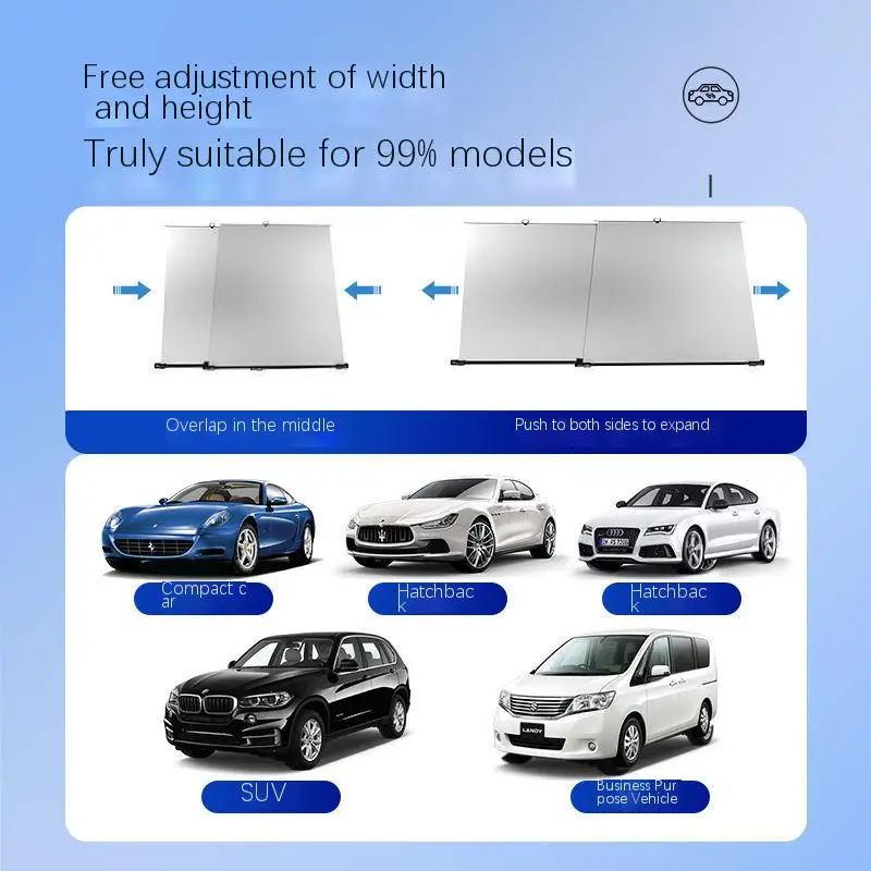 Car window shading block sun protection heat insulation shading curtain car front windshield magic shading block