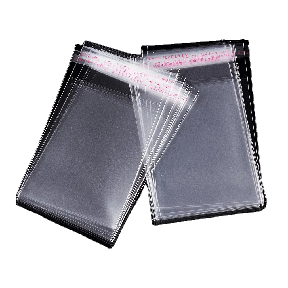 resealable transparent opp manufacturer custom packaging clear plastic self-adhesive cellophane bags