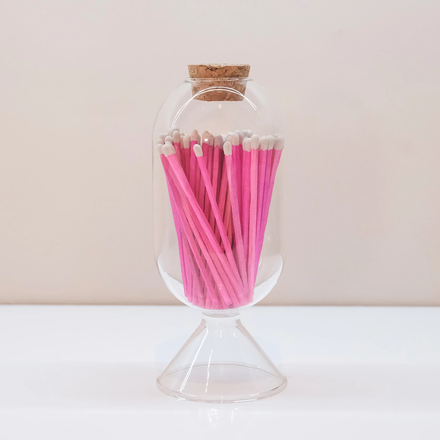 Wholesale Customized Match Decorative Custom Logo  Wooden Stick Glass Bottle Of wood matches  in bulk with cork