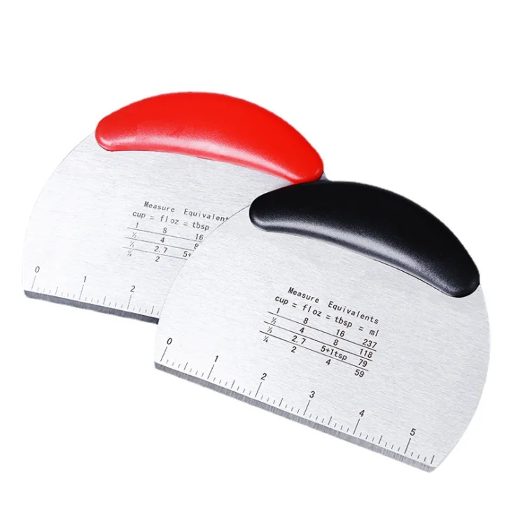 Custom Logo Baking Accessories Multi Function Tools Stainless Steel Metal Bread Pastry Cutter Dough Scraper