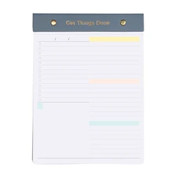 Free Sample Morandi PU Leather 100gsm Paper B5 Size Color Custom Printed Notepad Tear Off To Do