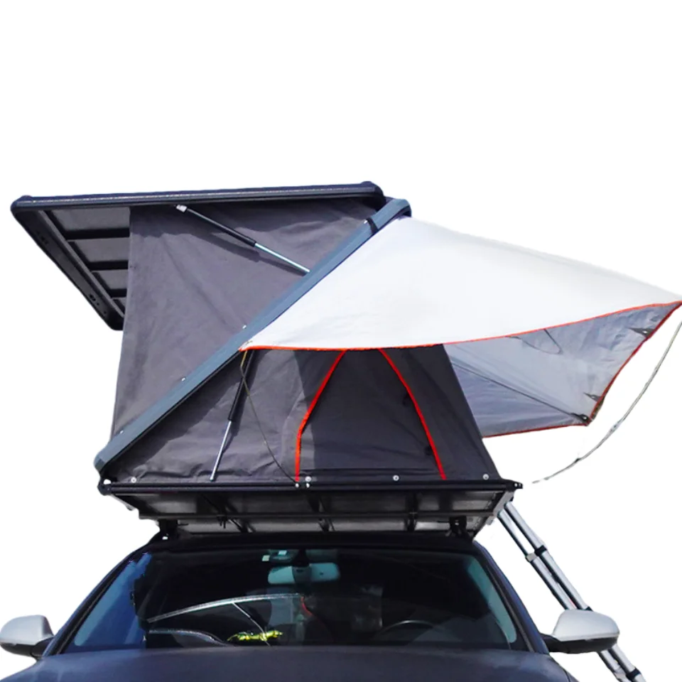Outdoor Camping 2-3 Person Z Shape Fully Automatic Aluminum Alloy Car Roof Top Tent Hard Shell