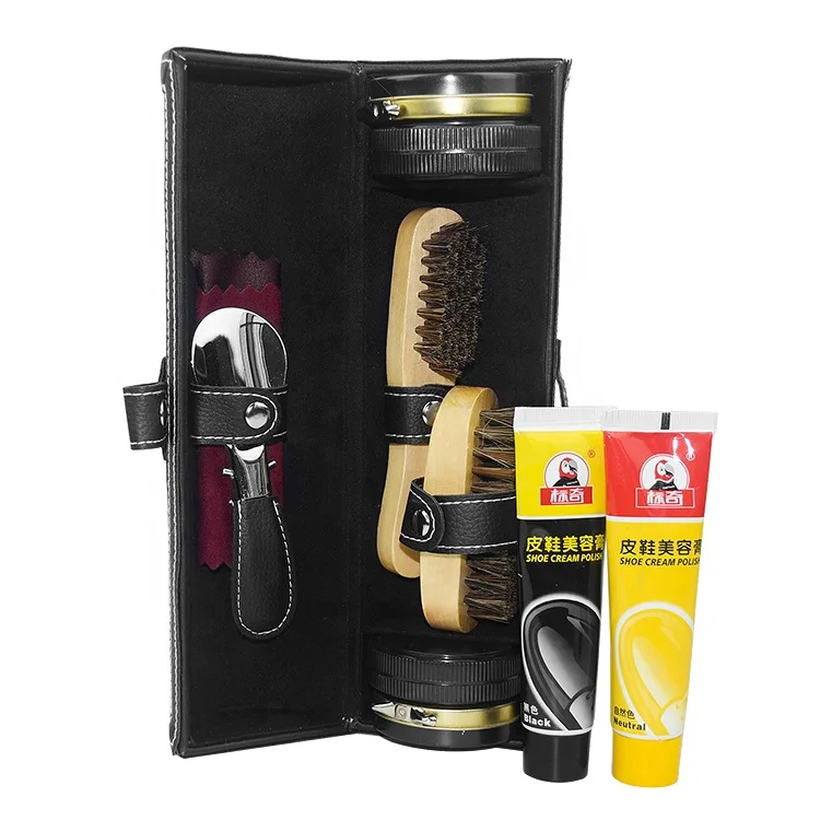 Personalized shoe care kit and  travel man polish kit for cleaning