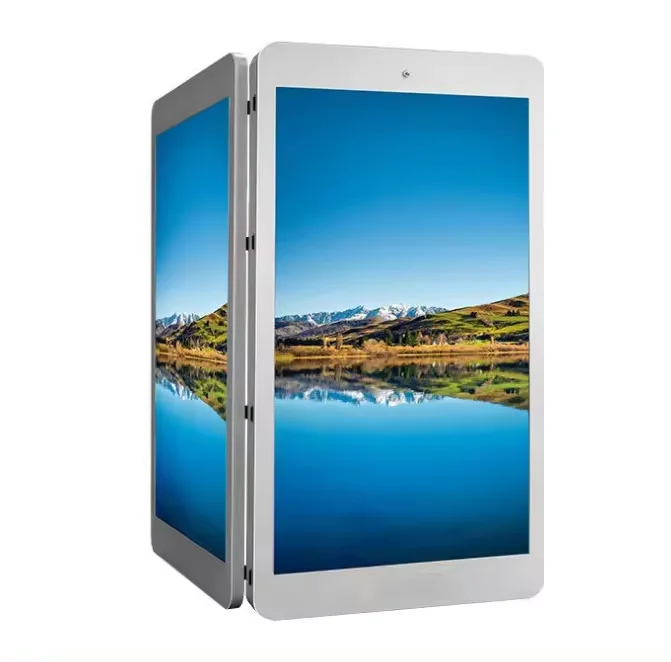 Full Color Advertising Wireless Wifi Control P4 Outdoor Street LED Light Pole Display Screen
