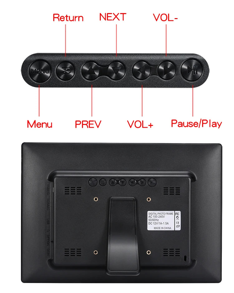 Hot Sale 1280x800 Wall Mount Motion Sensor HD Display 12 inch Digital Photo Frame