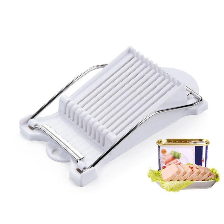 Factory Top Seller 2023 Kitchen Gadget Stainless Steel Wire Onion Egg Luncheon Meat Ham Slicer Spam Slicer