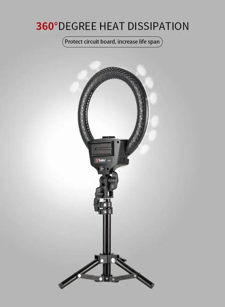 Tolifo новые 22 Вт 10 дюймов USB зарядка светодиодные кольца фотографическое освещение для селфи видео стрельба
