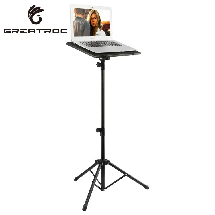 Great roc OEM/ODM 360 rotating angle adjustable 115CM height extandable Laptop Floor Stand Portable DJ Laptop Stand