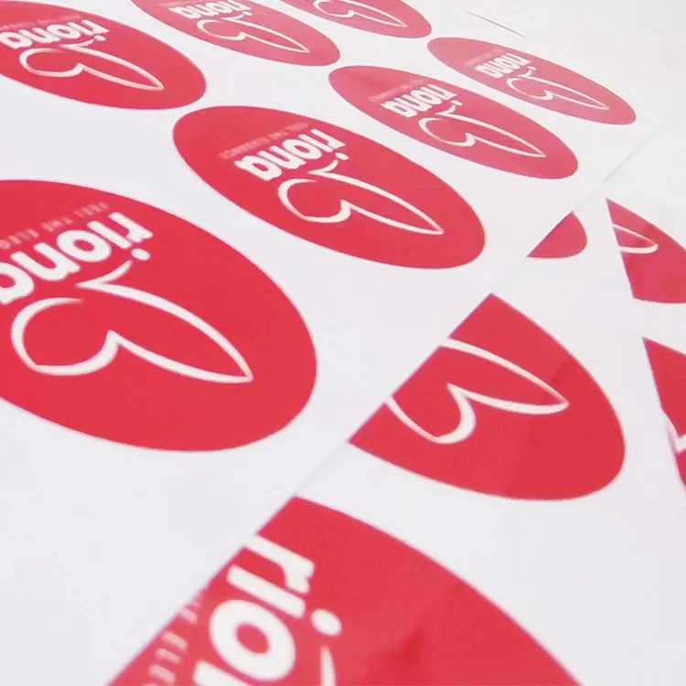 New Design Coated Matte Water Proof Round Logo Name Tag Sticker Vintage Sticker Brand