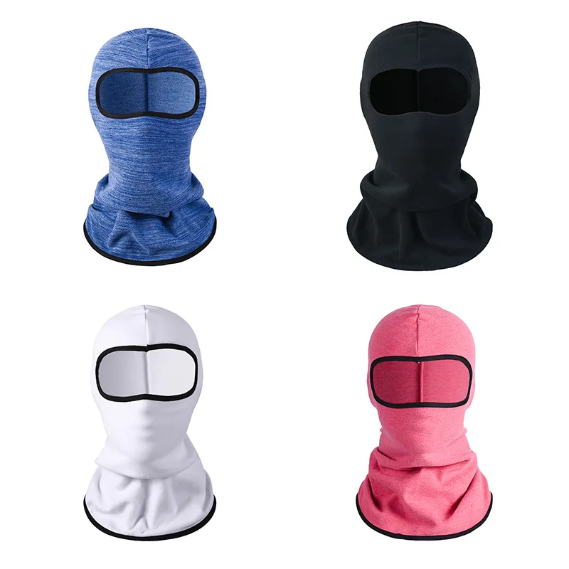 One Hole Balaclava 10 Colors Winter Warm Headgear Outdoor Sports Windproof Cold-proof Hood Balaclava Hats