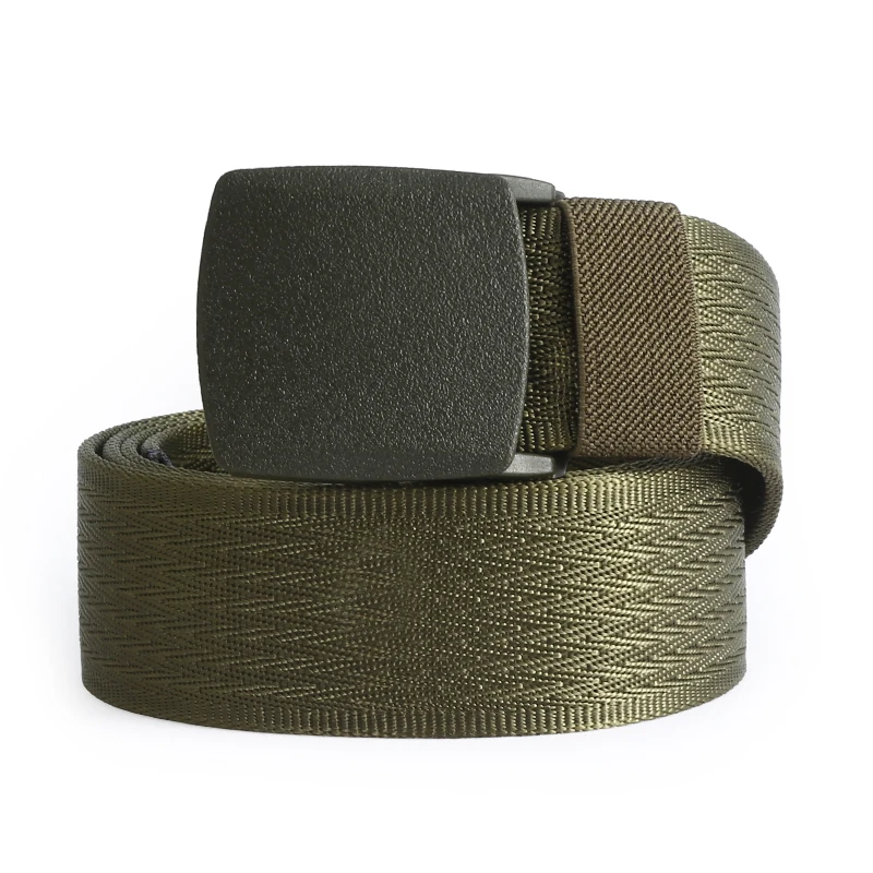 Plastic Buckle High Quality Custom Webbing Black Gray GreenTactical Nylon Belt