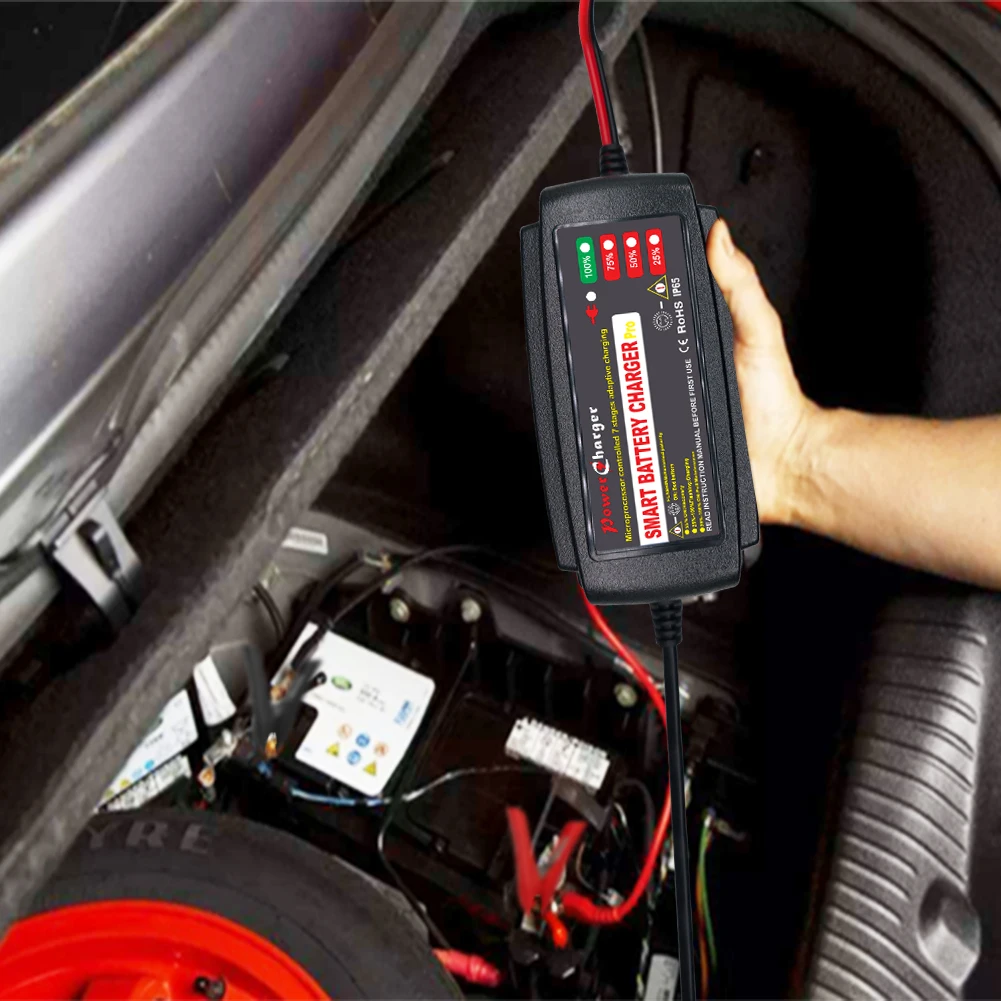 Best selling 12V 5A 7 stage Desulfator waterproof smart lead acid car Battery Charger