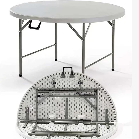 
commercial furniture outdoor and indoor iron plastic cheap folding table 