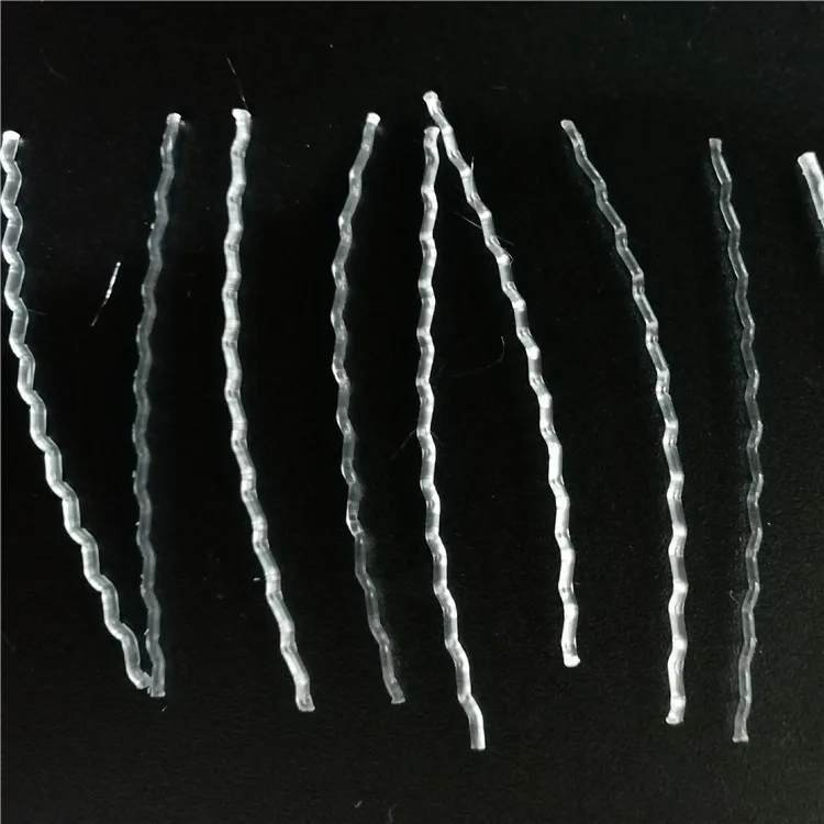 Concrete reinforcement Synthetic waved macro fibers High dispersion monofilament Polypropylene PP fibres from China suppliers