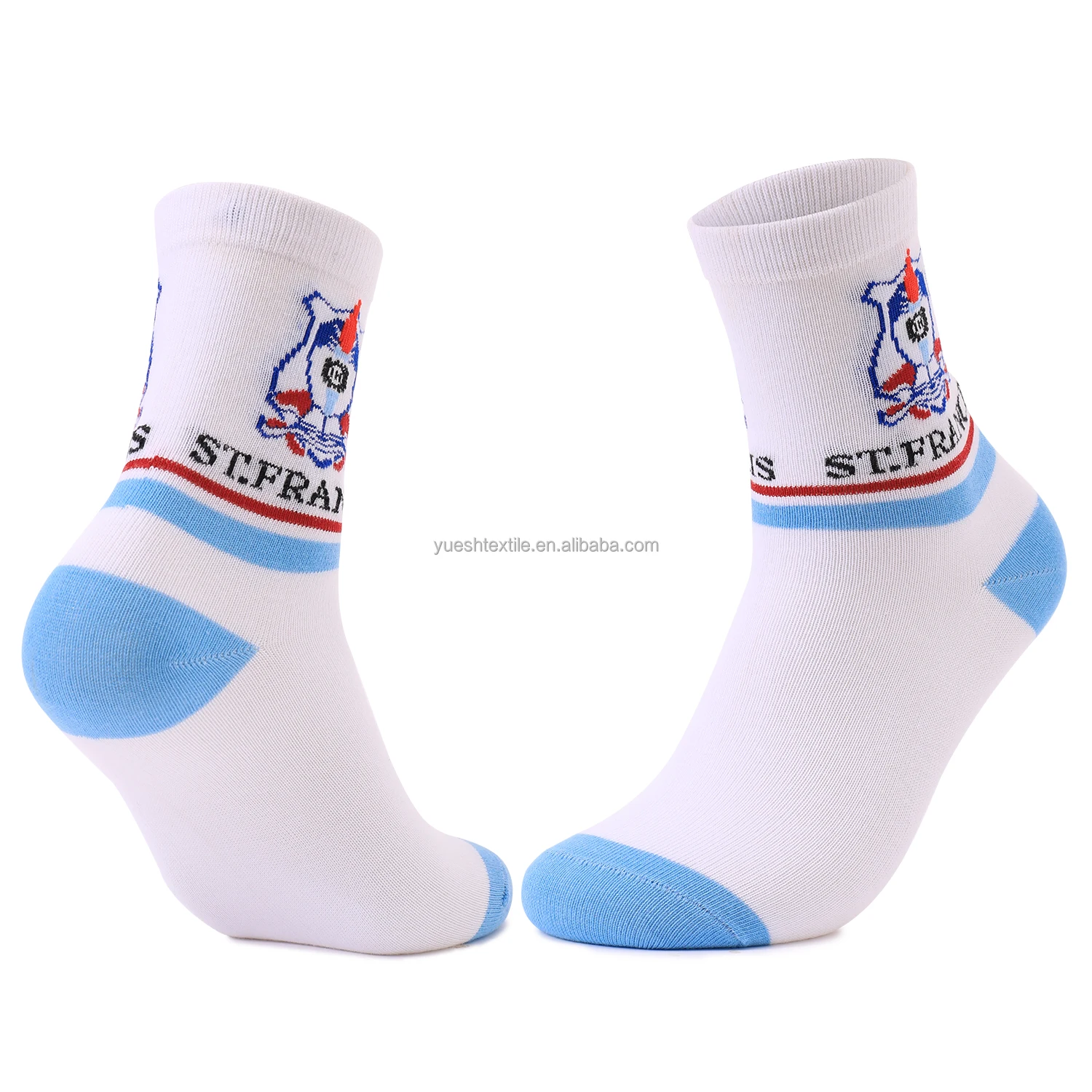 Custom Logo full polyester  Crew Socks Young Teen Girl Tube African uniform logo  student school socks
