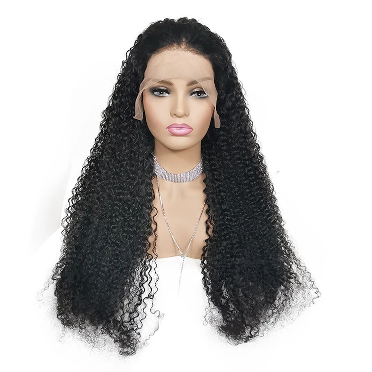 13*4 Fashion salon Brazil real lace front wigs people high-quality 100% raw curly lace wig