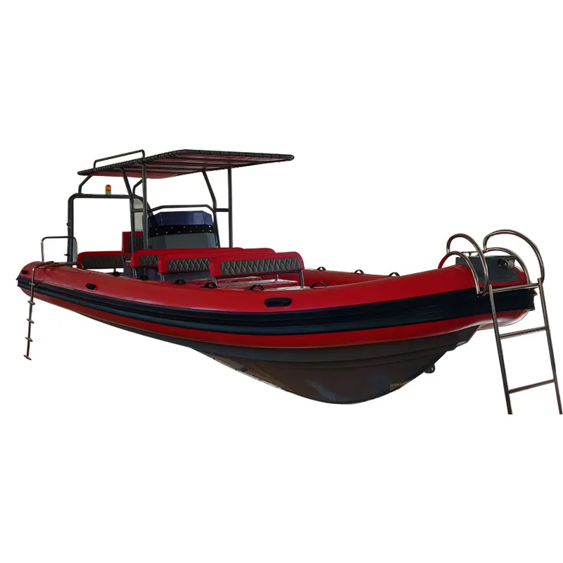 CE Certified Luxury 28ft RIB860 High Quality Aluminum Hull Hypalon inflatable RIB Boat With Big Console