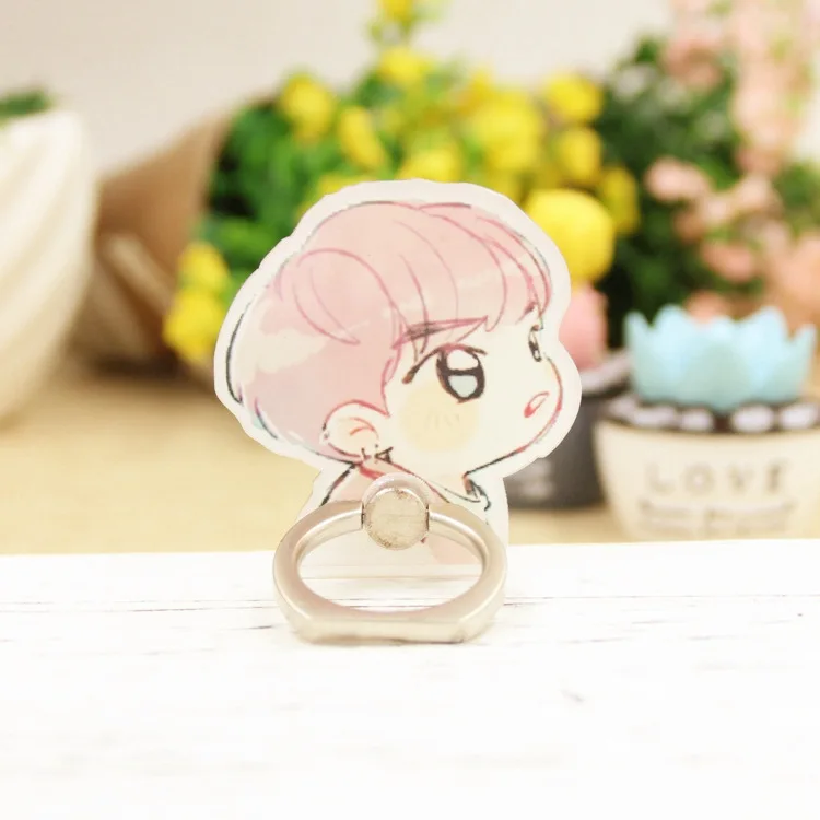 Горячая Распродажа Kpop Idol Group EXO периферийный Byun Baekhyun SE HUN акриловый держатель мобильного телефона с кольцом