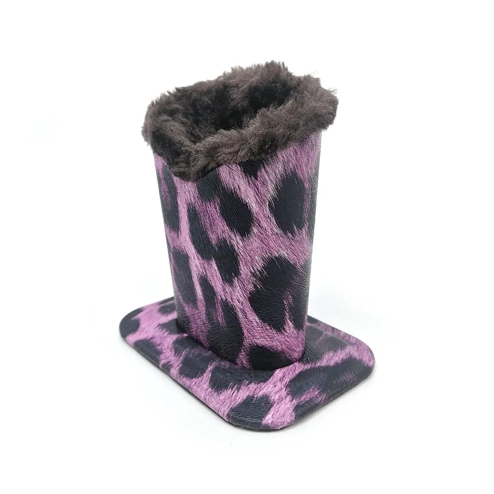 Animal Pattern PU Leather Decorative Sunglasses Eyeglasses Holder Stand