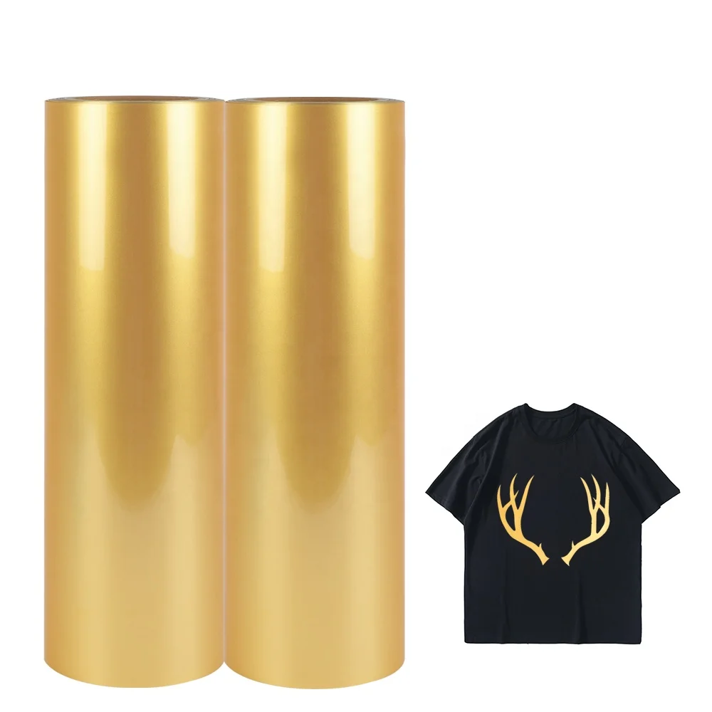 Renlitong factory Rose golden soft metallic heat transfer vinyl metal light mirror Camouflage Iron on Film HTV T shirt