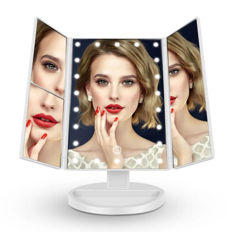 
Superior Quality Vanity Mirror Deskop Lighted Led Fold Makeup Mirror 