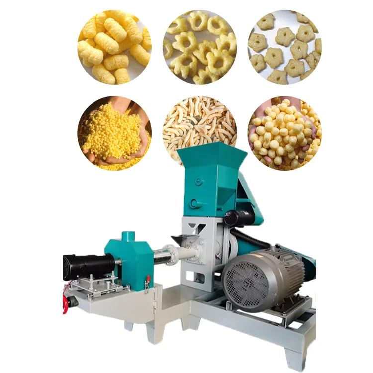 Food Factory Corn Puff Snack Food Machines Corn Extruder Grain Product Making Machines