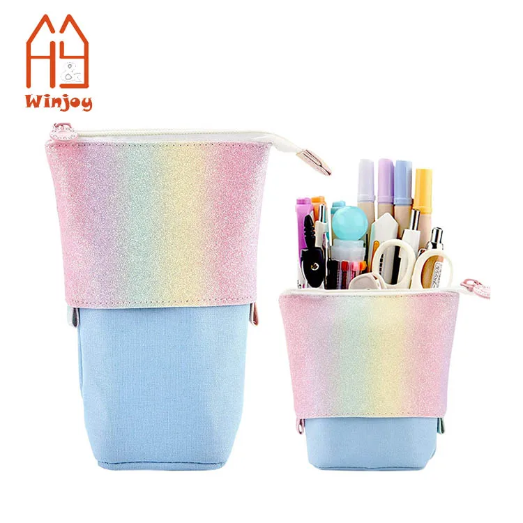 Cute Stationery Set Transformer Stand Pencil Pouch Case Bag Gel Ink Pen Sticky Memos Notes for School Office