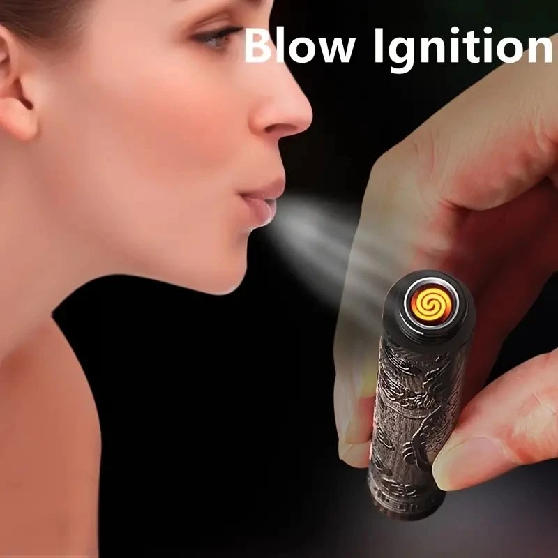 Fashion Design USB Lighter Electronic Rechargeable Tungsten Lighter Flameless Cigarette Lighter