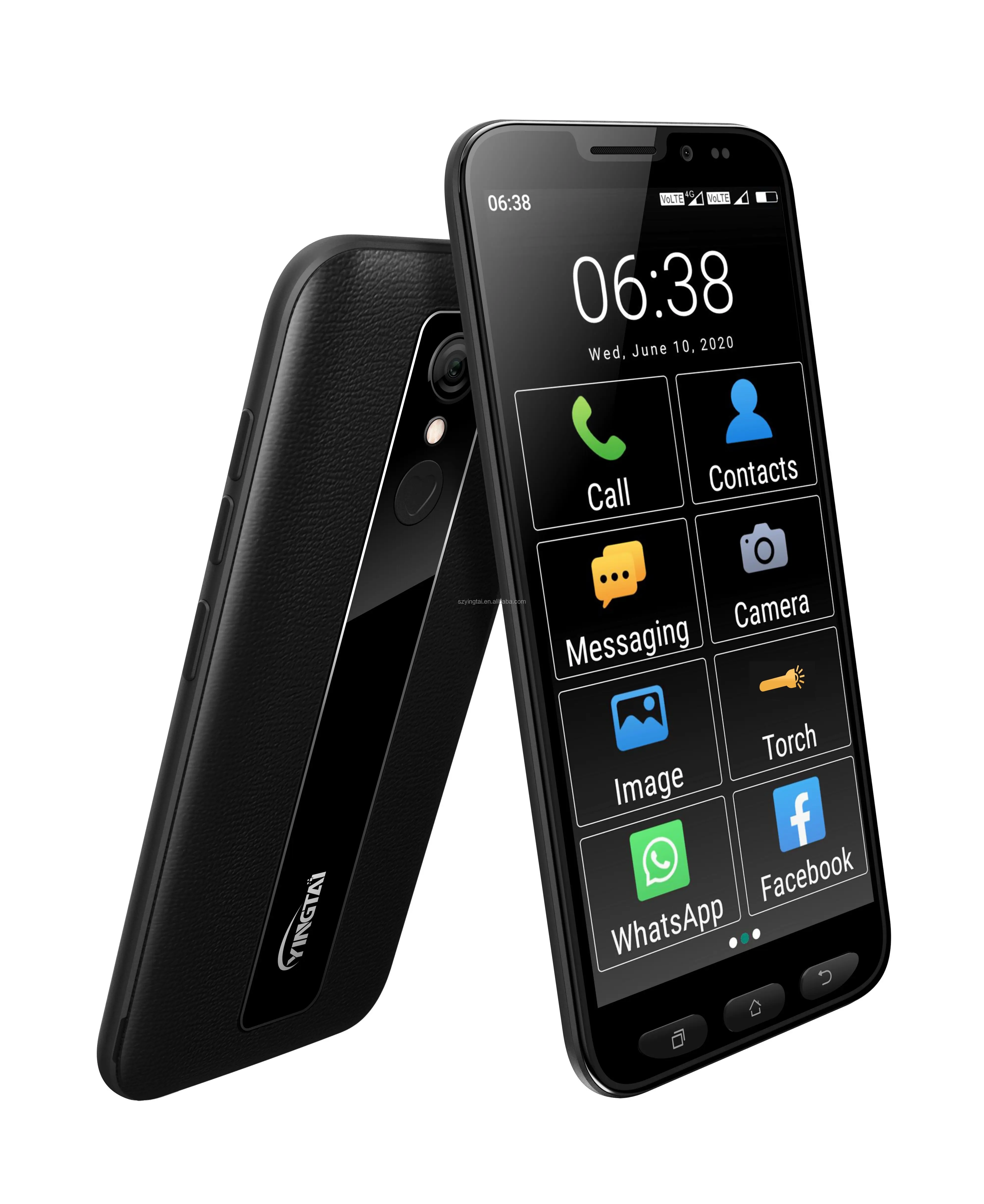 4G Android mobile phone with 5.5 inch touch screen WIFI 3850mAh battery Dual SIM SOS whatsp cellphone for senior
