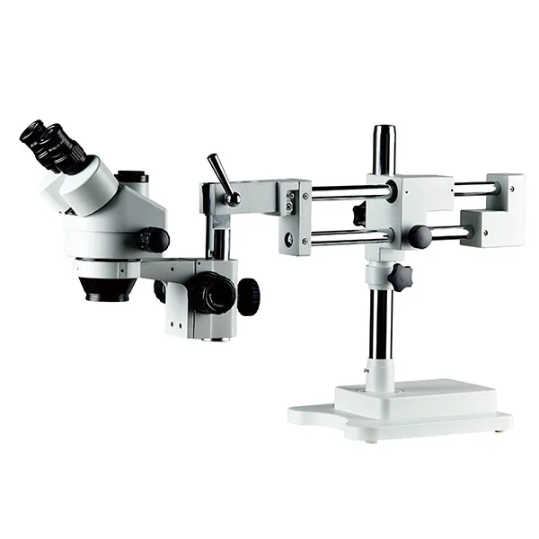 NP-SMZB7045-T2  7X-45X Electronic And Precision Industry Repairing Trinocular Stereo Zoom Microscope with Double Arm Boom Stand