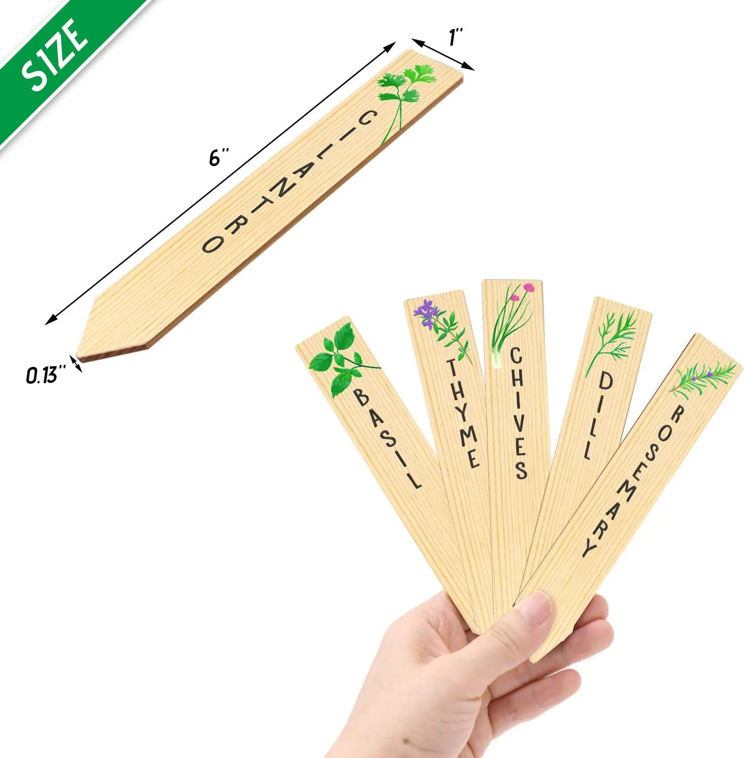 Wholesale Vegetable Garden Stakes Herbs Garden Custom Bamboo Germinate Markers For Mom