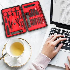 18 in 1 Stainless Steel Professional Foot Bath Spa Pedicure Nail Scissors Grooming Pedicure Kit