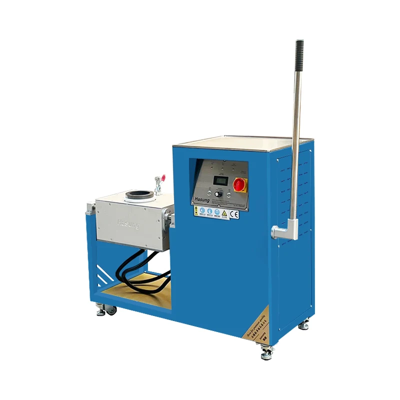 High Performance Melting Equipment Gold Silver Copper Alloy Smelter Manual Pouring Tilting Induction Melting Furnace