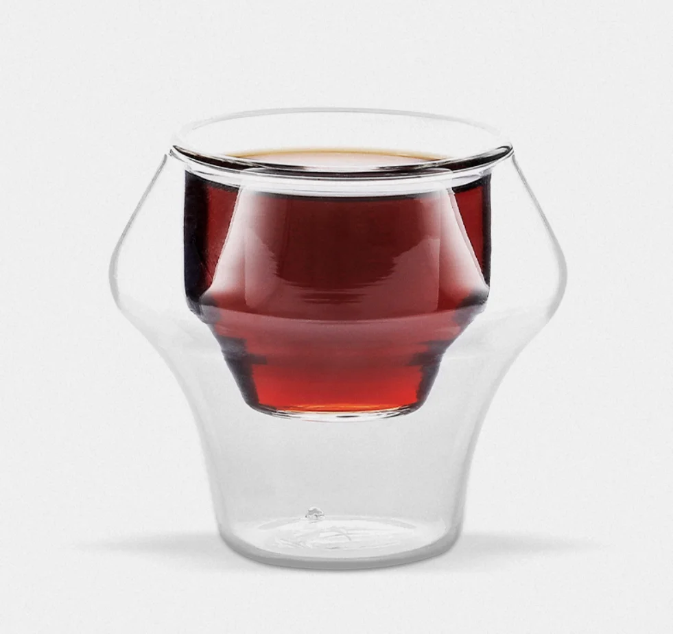 Современный классический дизайн чашка в форме песочных часов термостеклянная для кофе и виски