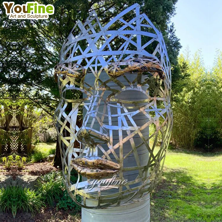 High Quality Modern Life Size Metal Stainless Steel Outdoor Sculpture Abstract Statue For Sale