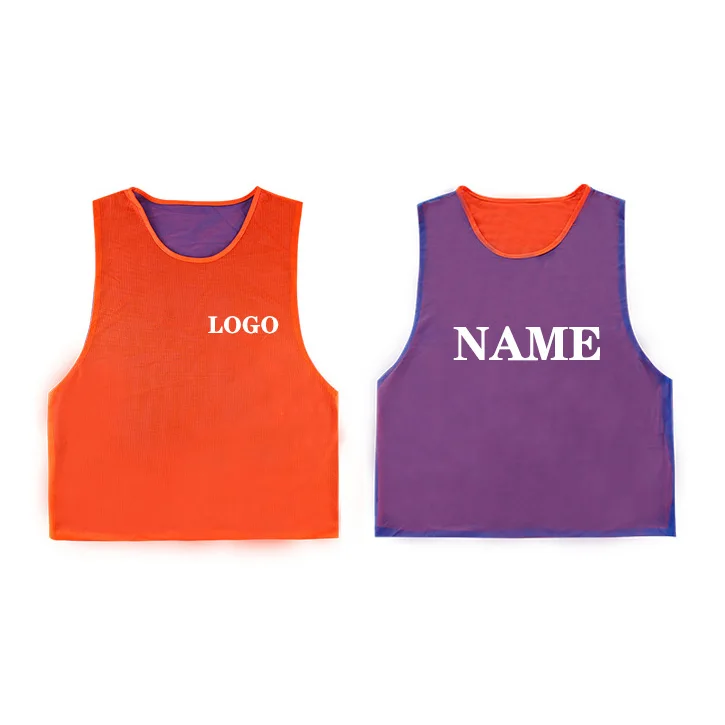 Best Selling Soccer Training Sport Mesh Vests Double Sided Pinnies Reversible Soccer Training Bibs for Football