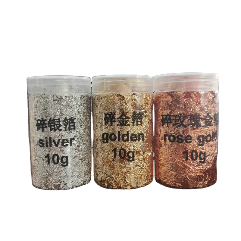 gold leaf foil  gold foil flake silver foil flake for nail art epoxy resin 2g 3g 5g 10g 15g 20g 30g 50g