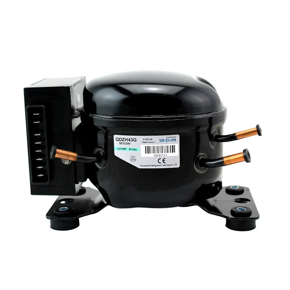 Fridge compressor DC 12V 138W R134a Hermtic refrigerator compressor QDZH43G