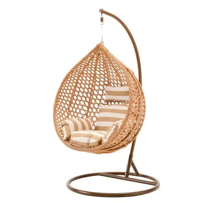Luxury Modern Garden Furniture Hanging Egg Chair Rattan Garden Swing Chair