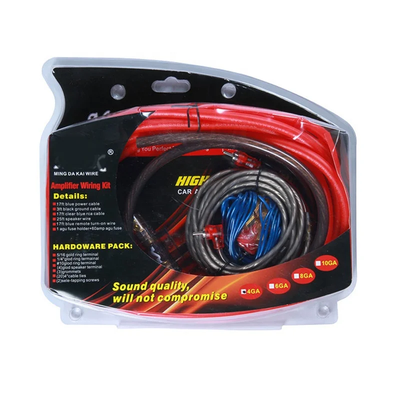 4GA automobile power amplifier Subwoofer Cable cable power amplifier sound cable refitting audio cable