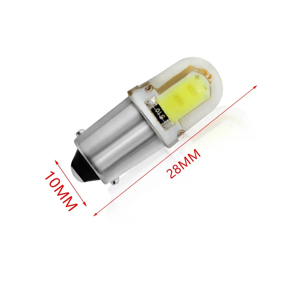 BA9S T4W 363 1895 233 Super Bright Round 3D COB LED White Car License Plate Light Dome Bulb Auto Lamp marker light DC 12V