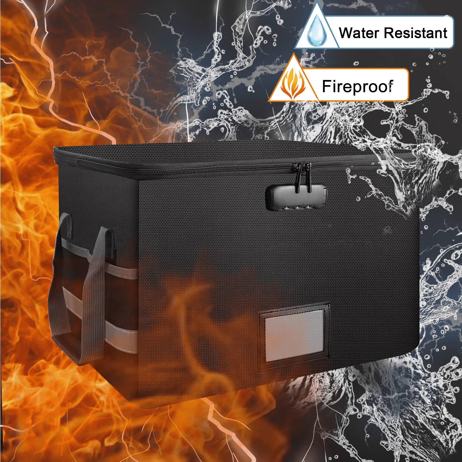 Large Capacity Fireproof Waterproof Secure Document Organizer Password Safe Storage Bag Contracts Data Archives Filing Product