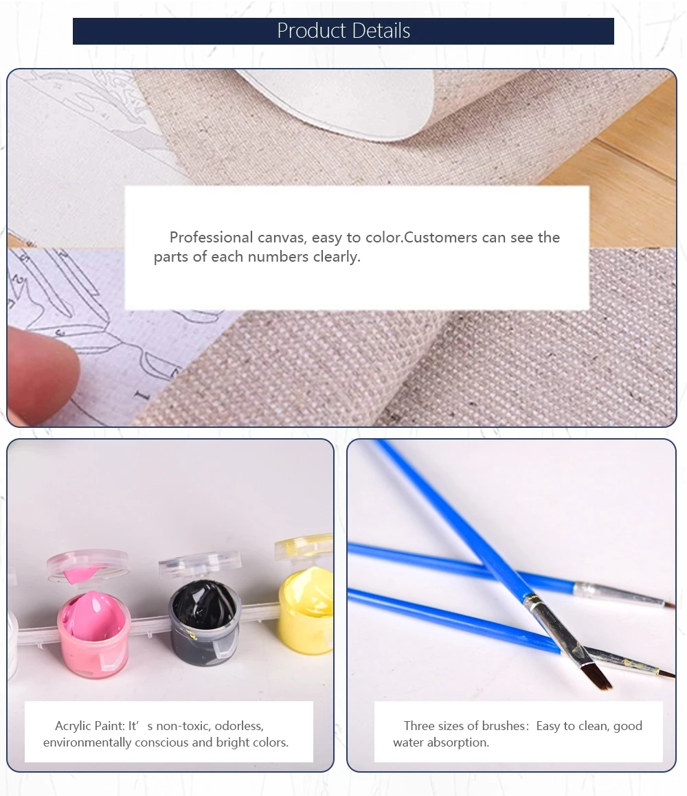  Ручкий краский DIY собачка картина маслом по номерам наборы для детей животных цифровая украшения