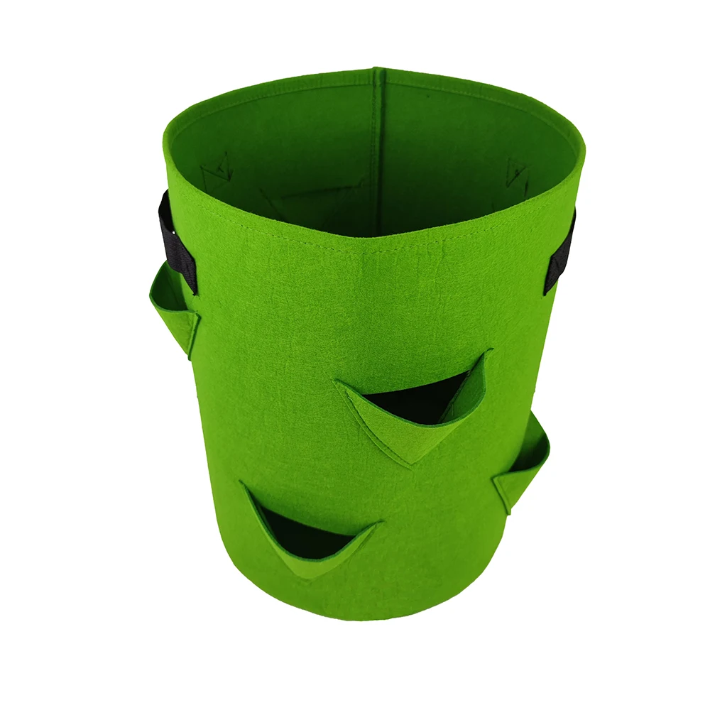 Wholesale Manufacturer Breathable plant grow bag with triangle holes for strawberry tomato growing