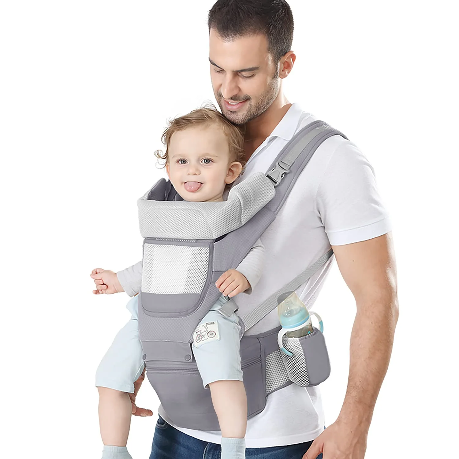 Baby Carrier Newborn Hip Seat Kangaroo Bag Infants Front and Back Backpack for Baby