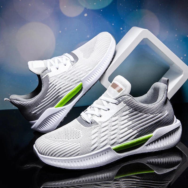 Adit Men And Women Causal Trendy Shoes Unisex Breathable Trendy Sports Men Running Fly Knit  Male Sneaker Walking Style Shoes