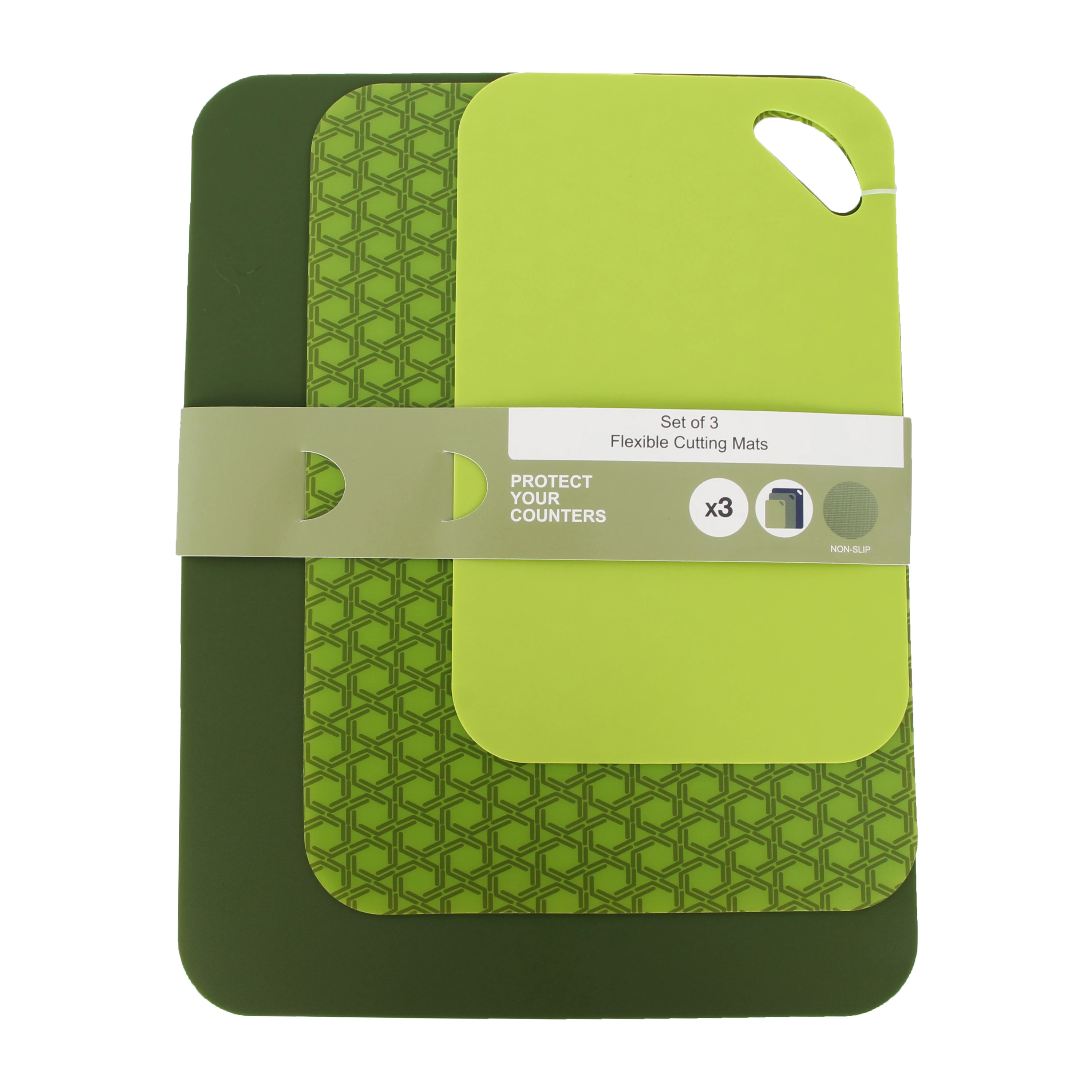 wholesale kitchenware Chopping Mat Block Folding flexible 3pcs set plastic cutting board for kitchen use