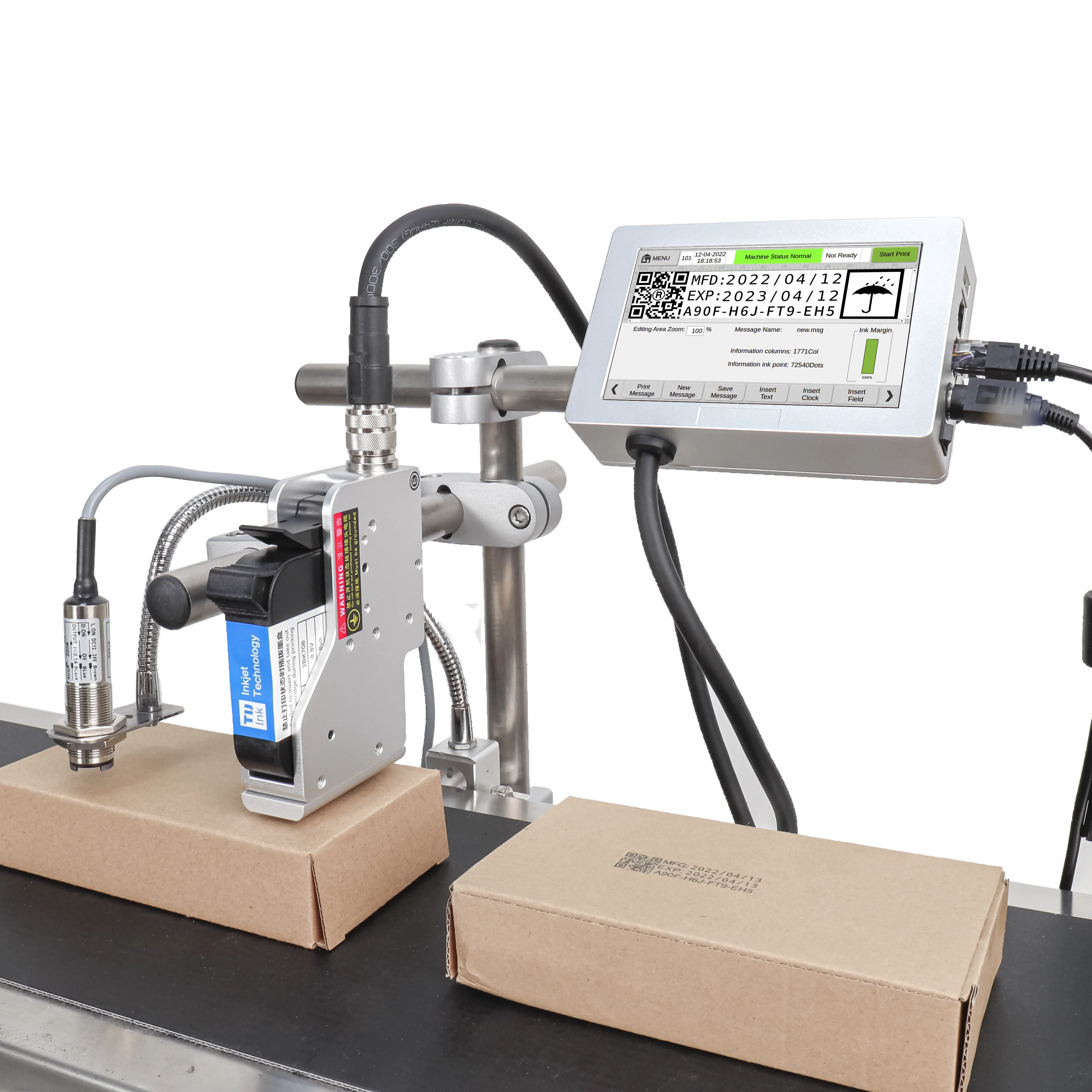 DOCOD OEM/ODM T190-1 25.4MM best budget Online TIJ Thermal Inkjet Printer for cricut Printing on Small Business Factory Price