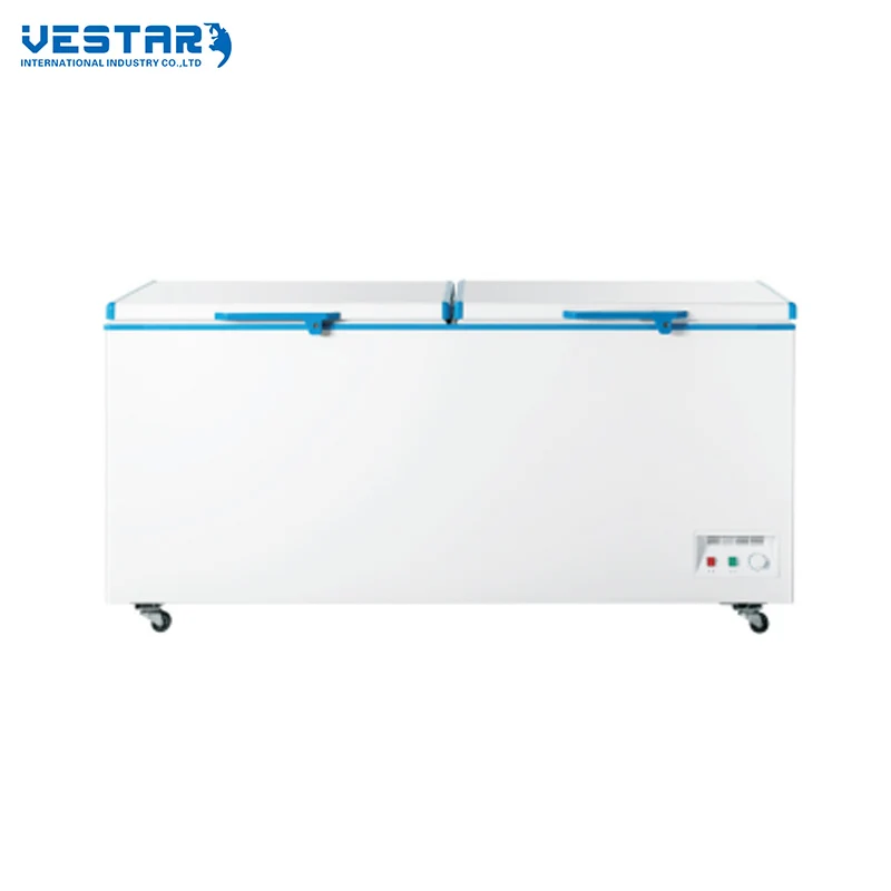 Wholesale 1000L Big Capacity Four Door Stainless Steel Chest Deep Freezers Upright Freezer Chest