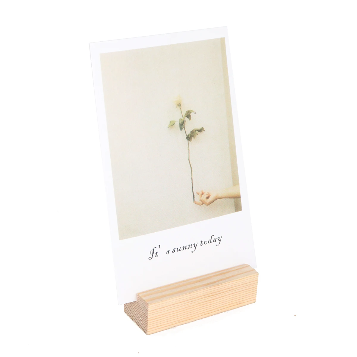 Wooden card stand holder photo picture display stand wood table menu holder for retail shop wedding dinner